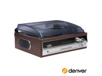Denver  Gira-Discos 33/45/78RPM Vintage AUX/FM